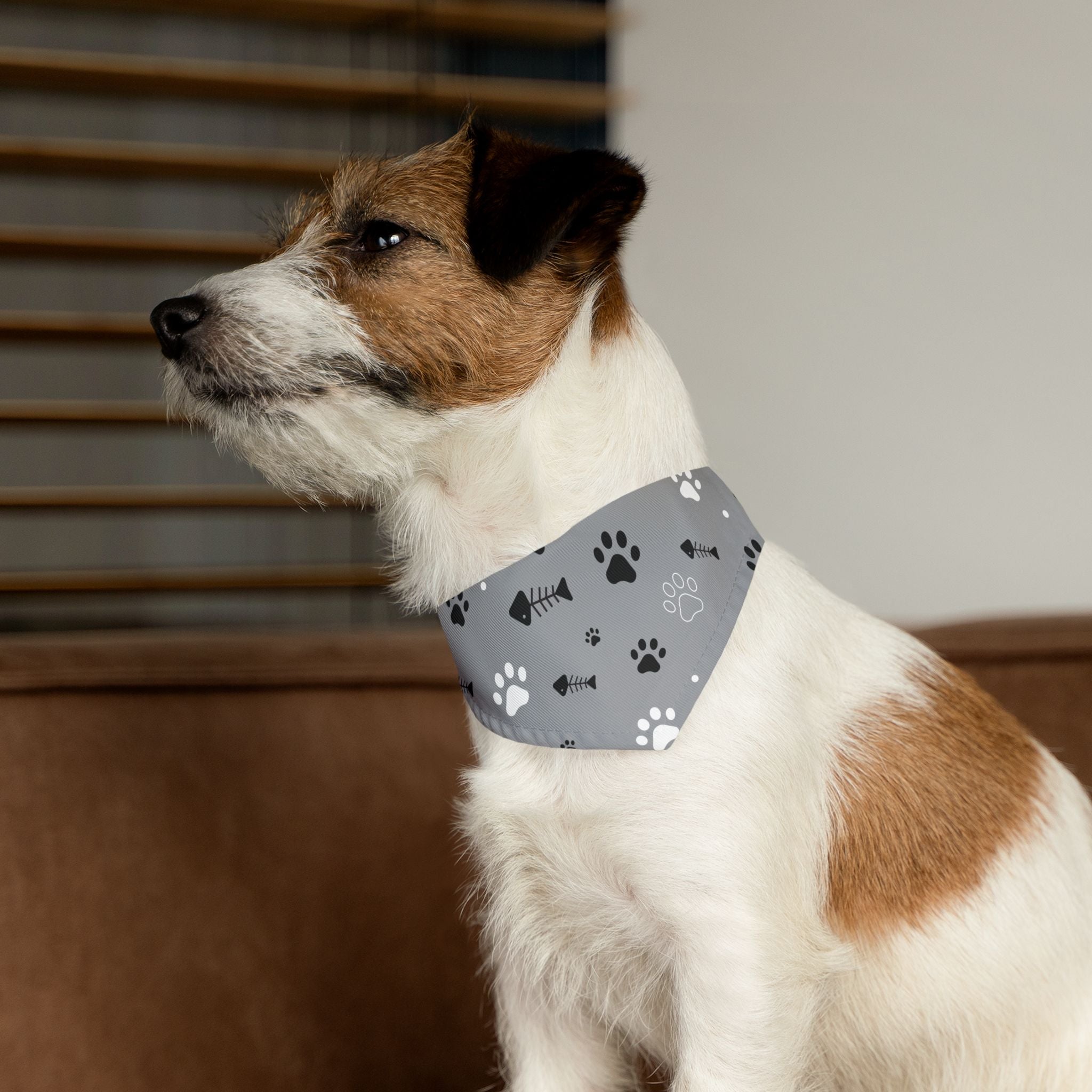 Pet Paw Pattern Pet Bandana Collar