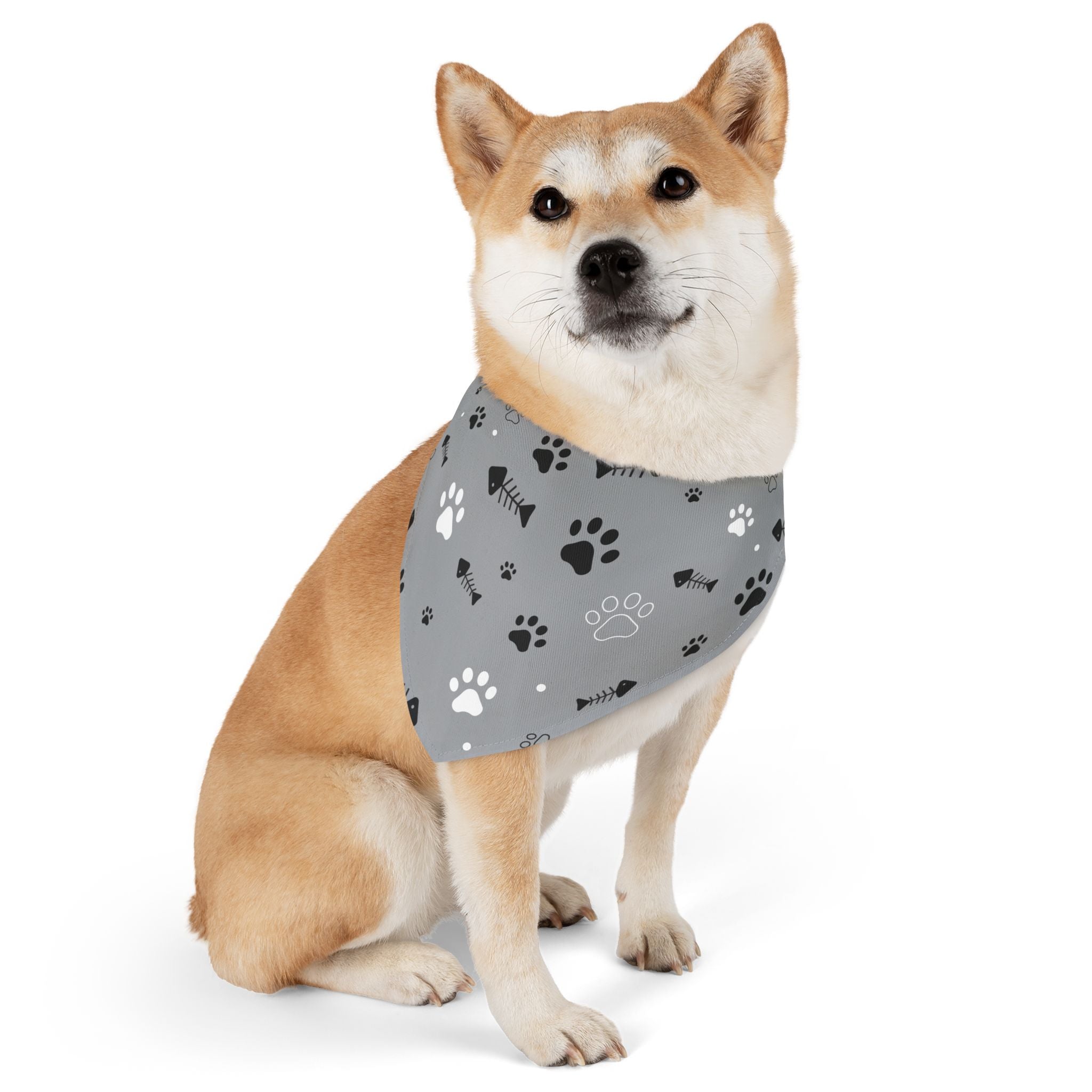 Pet Paw Pattern Pet Bandana Collar