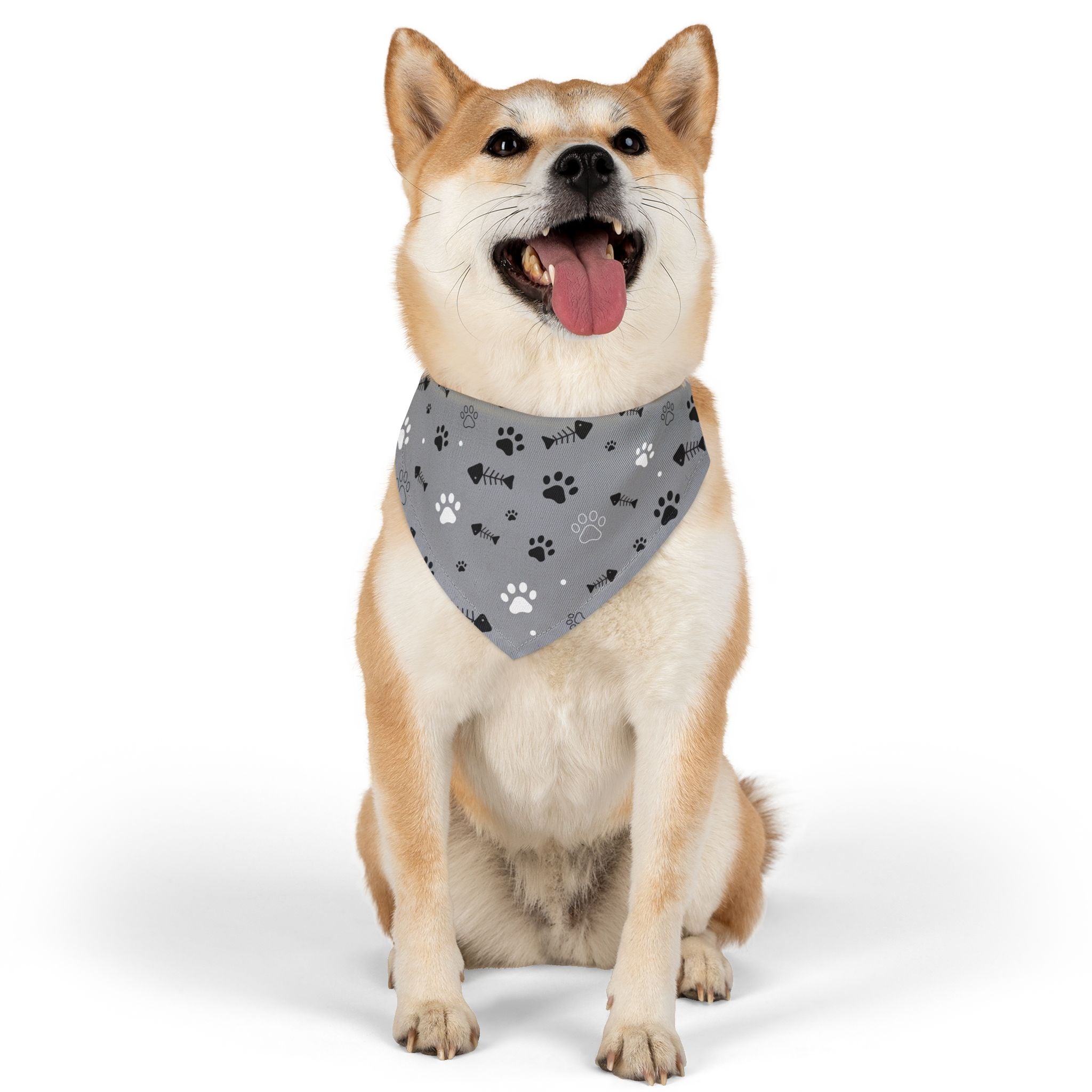 Pet Paw Pattern Pet Bandana Collar