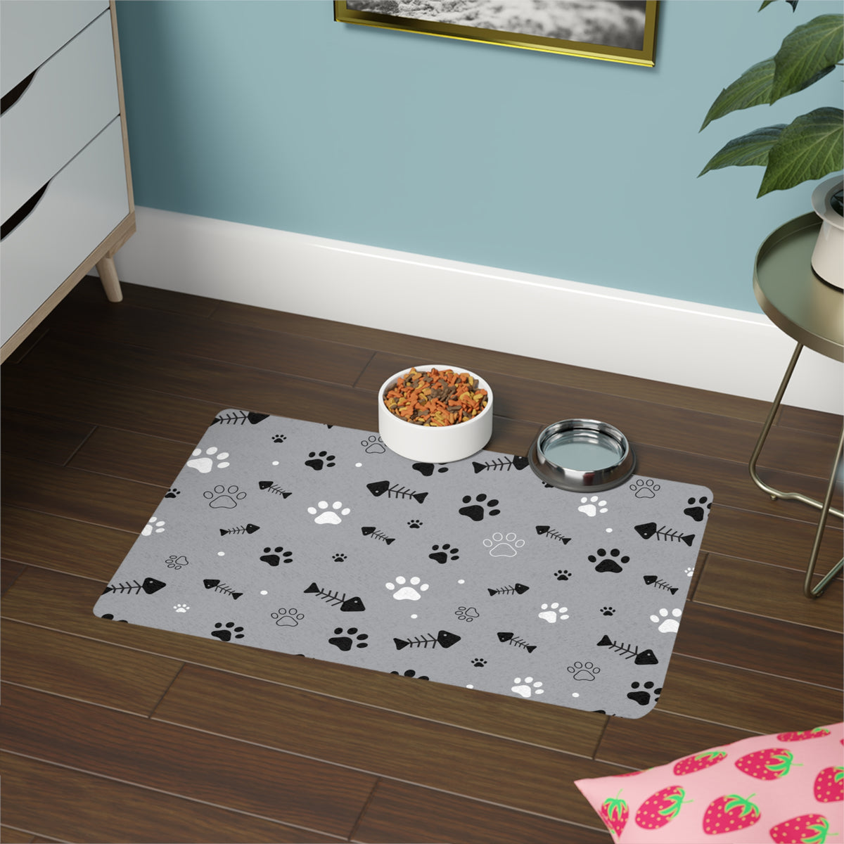 Paw Pet Pattern Food Mat (12x18)